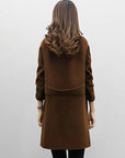 Elegant Women's Long Wool Blend Coat – Tailored Fit, Perfect for Winter and Fall, Available in Black 4