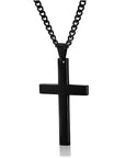 ElysianSteel | Stylish Classic Men's Cross Necklace with Durable Iron Chain 0