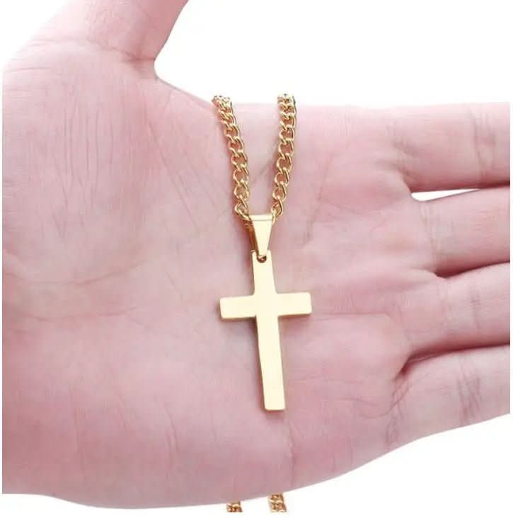 ElysianSteel | Stylish Classic Men's Cross Necklace with Durable Iron Chain 2