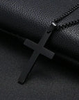 ElysianSteel | Stylish Classic Men's Cross Necklace with Durable Iron Chain 3
