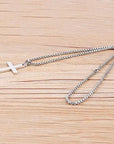 ElysianSteel | Stylish Classic Men's Cross Necklace with Durable Iron Chain 4