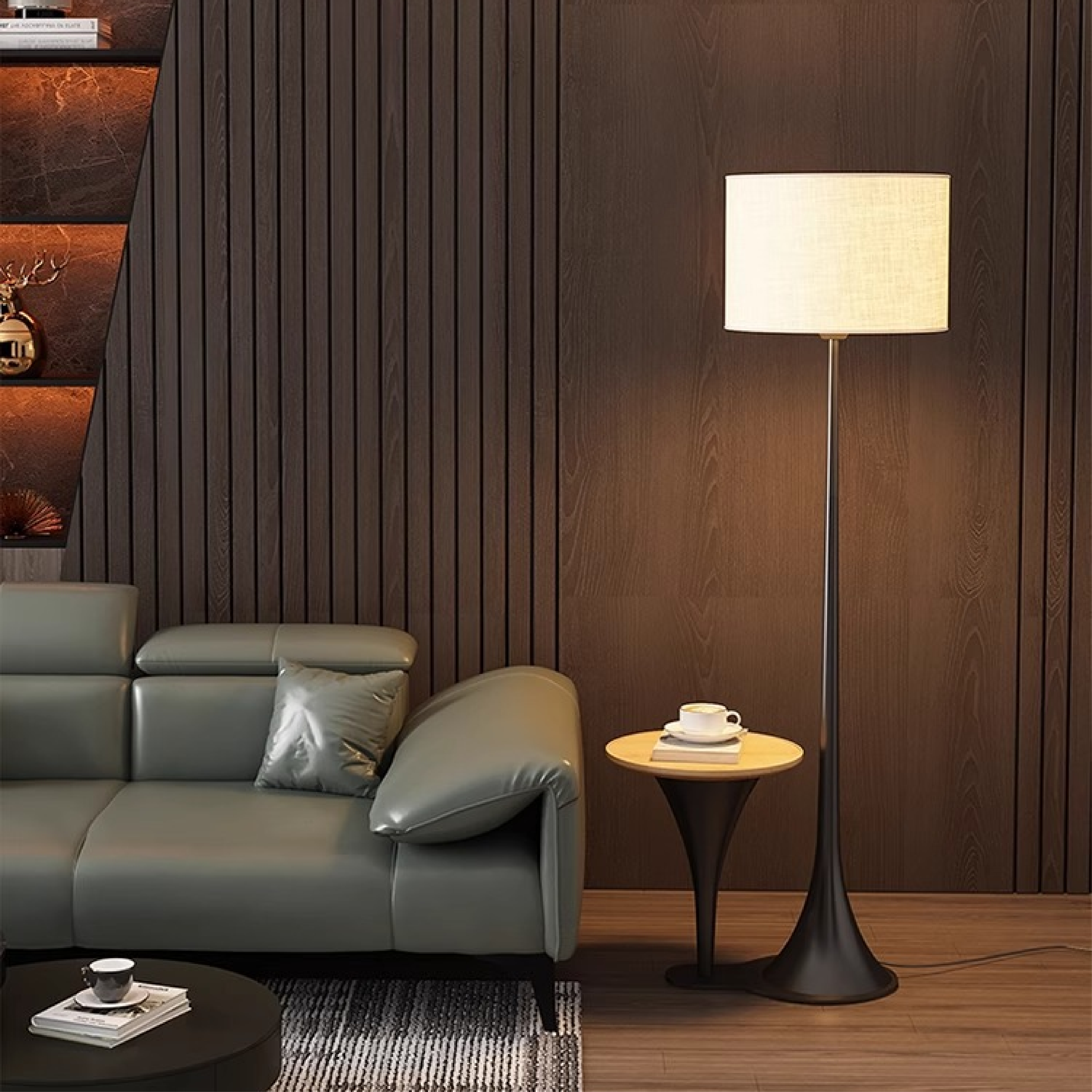 Elyth | Elegant Silk Floor Lamp 0