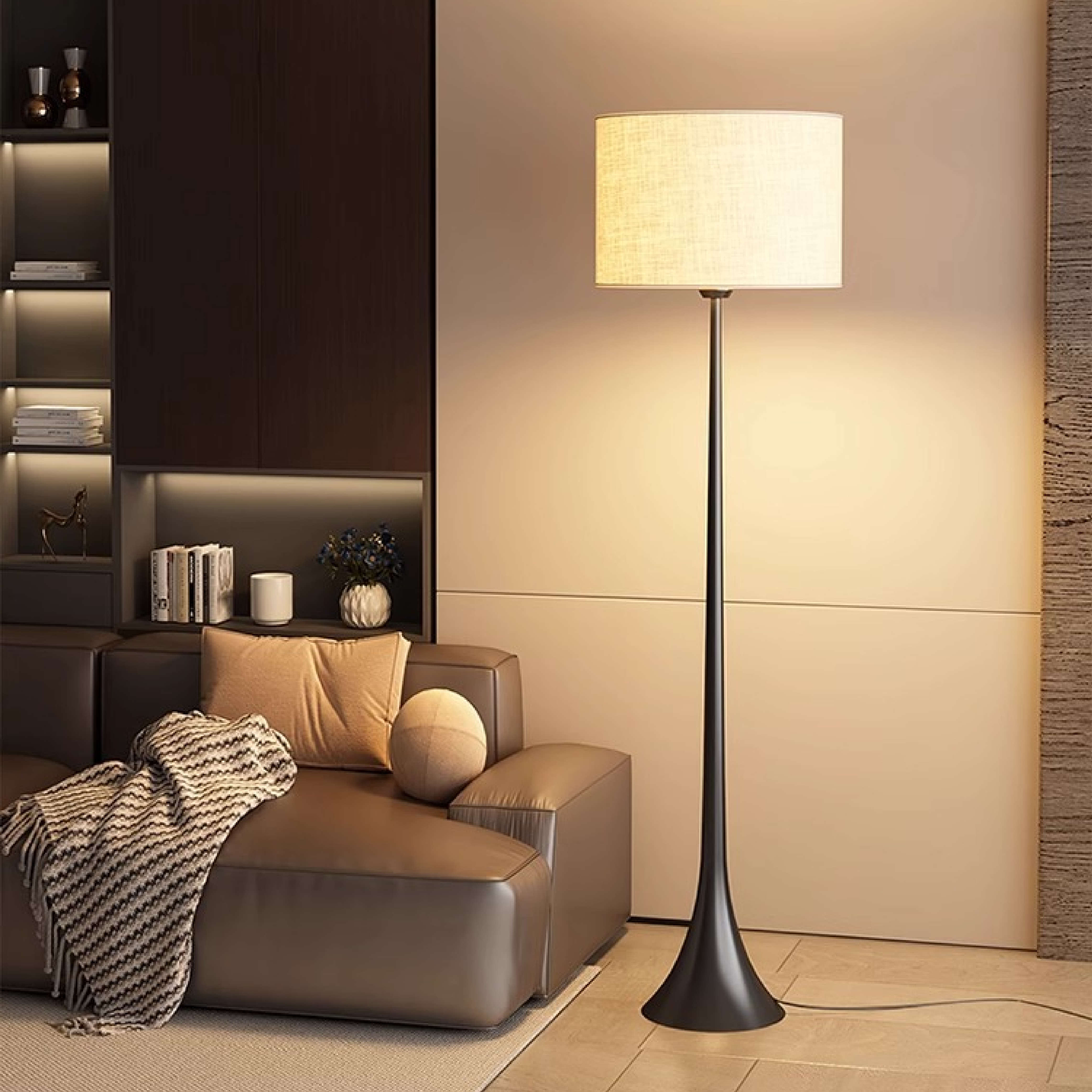 Elyth | Elegant Silk Floor Lamp 1