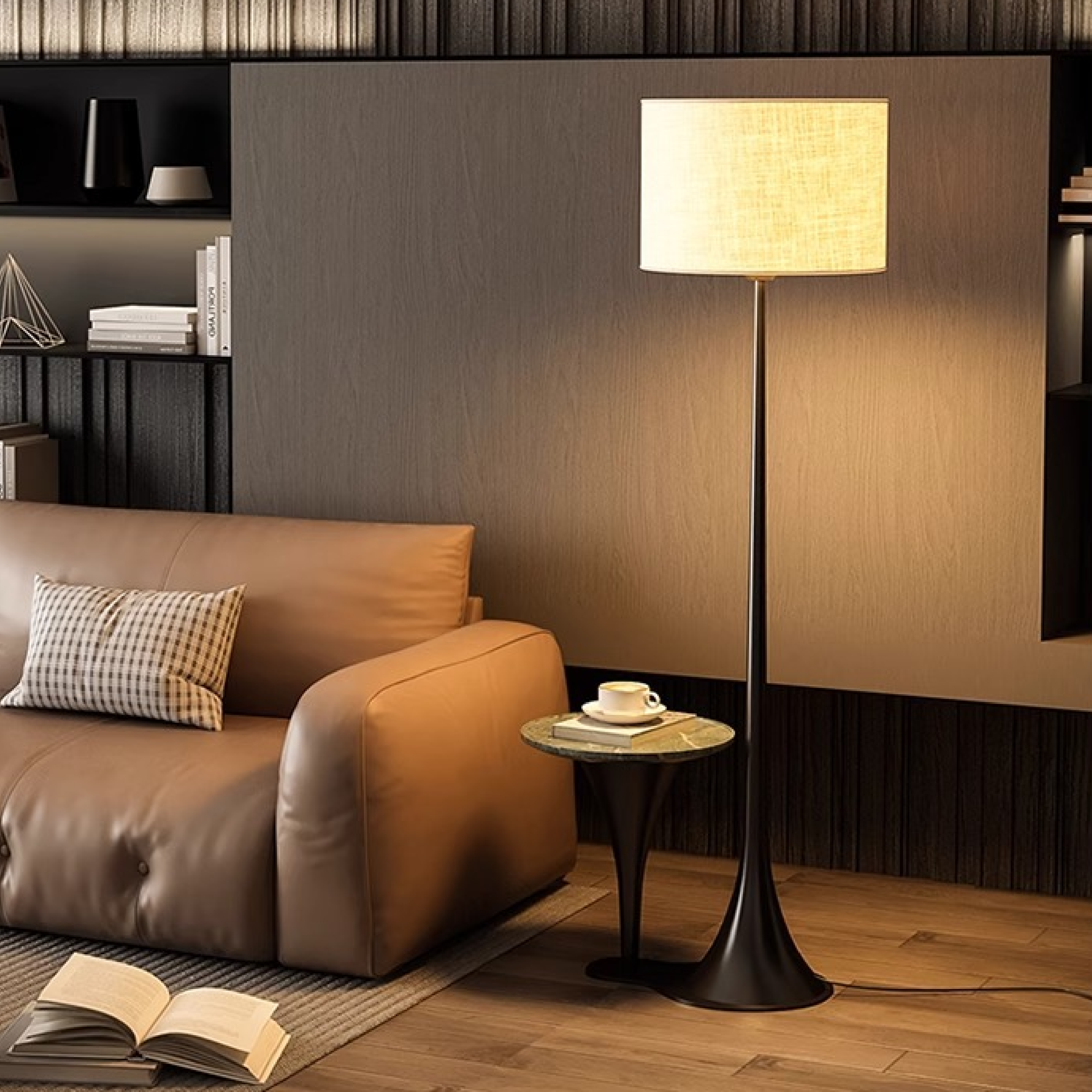 Elyth | Elegant Silk Floor Lamp 3