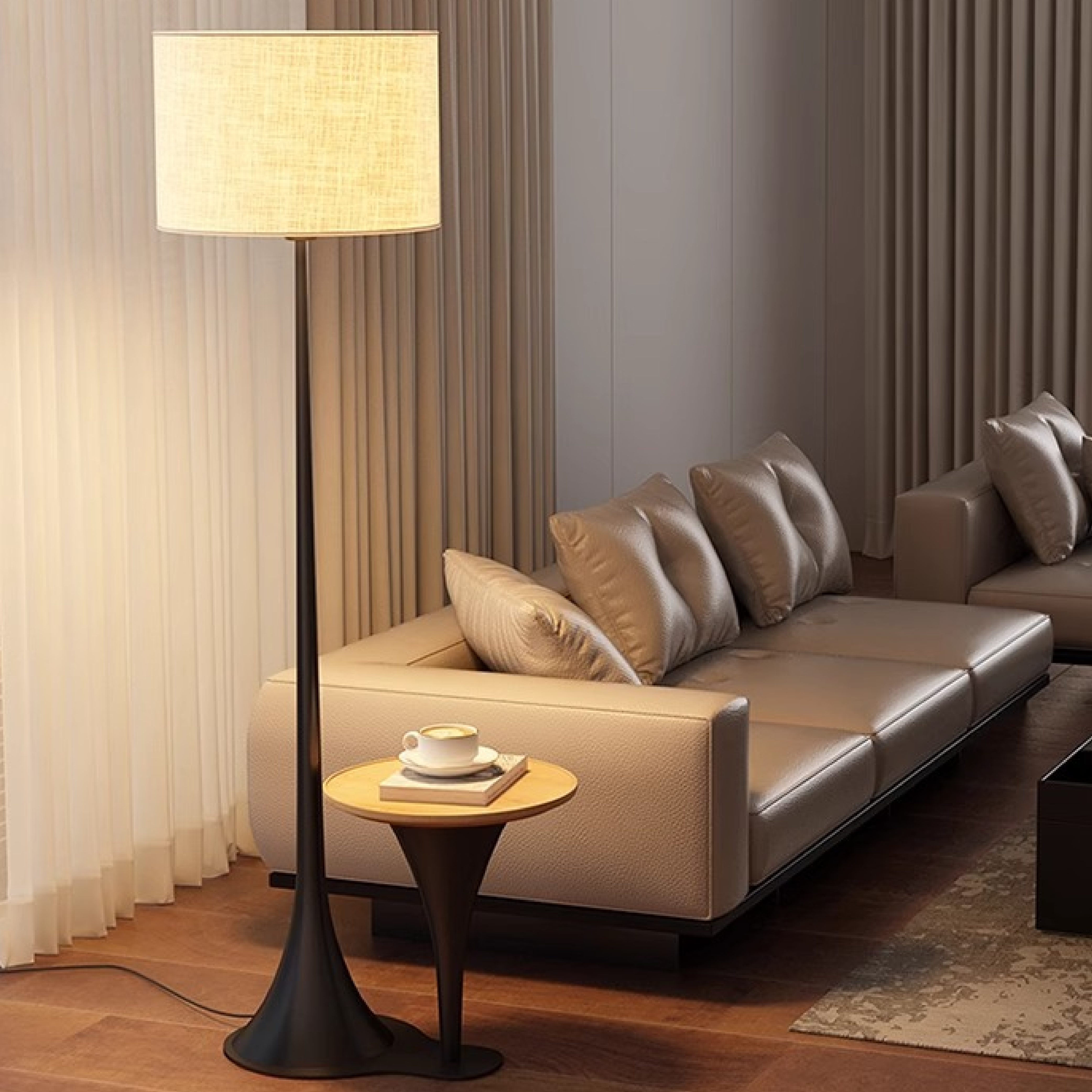 Elyth | Elegant Silk Floor Lamp 4