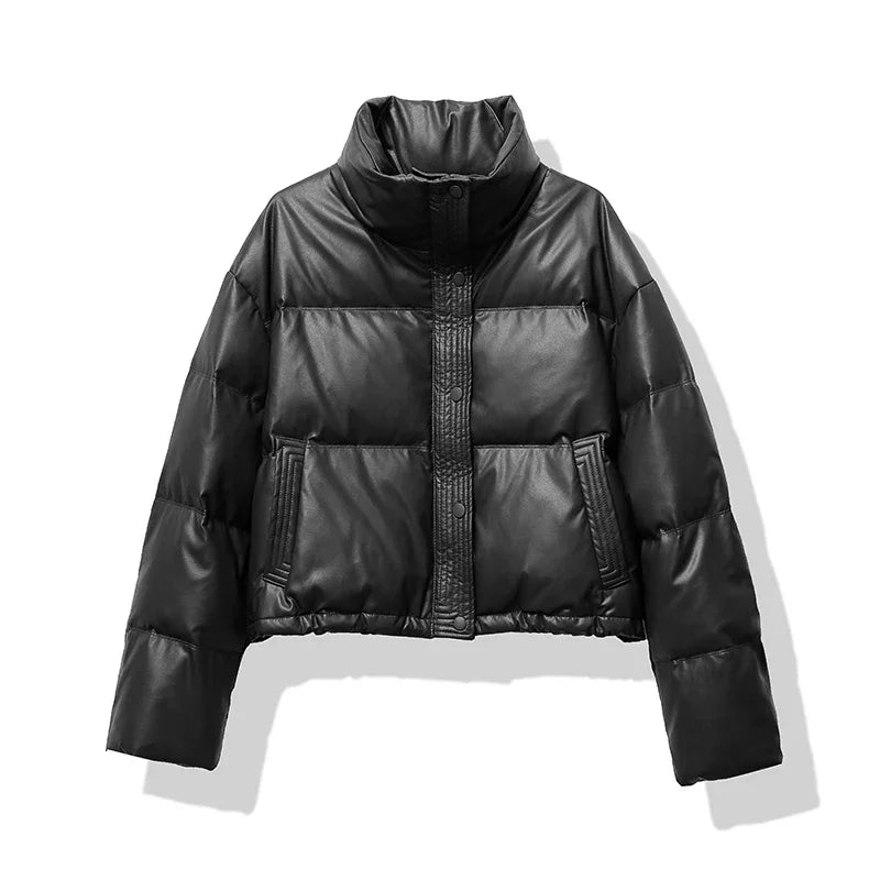 Emily | Cozy Stylish Black Puffer Jacket for Women 1