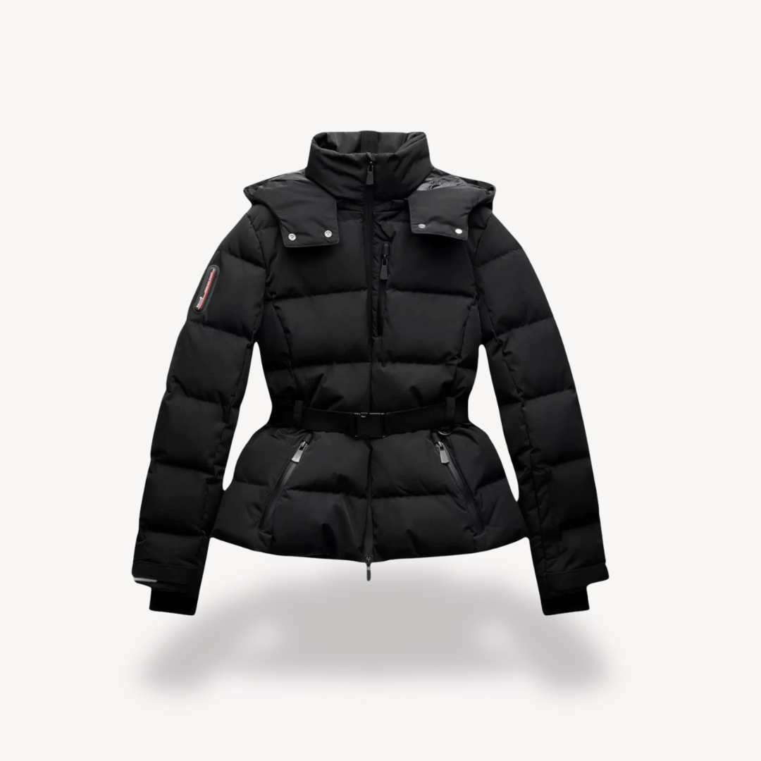 Emma | Stylish Waterproof Black Puffer Jacket for Women 0