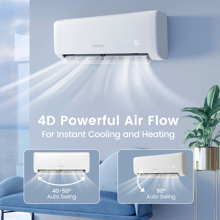 Energy Star Certified 12000 BTU 21 SEER2 208-230V Ductless Mini Split Air Conditioner with Heater Pump 3
