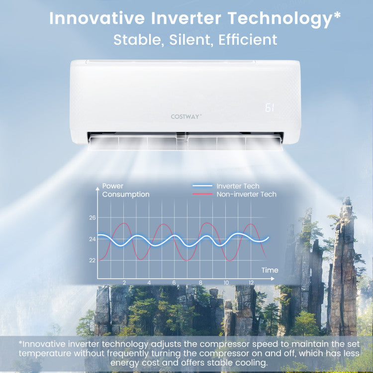 Energy Star Certified 12000 BTU 21 SEER2 208-230V Ductless Mini Split Air Conditioner with Heater Pump 4