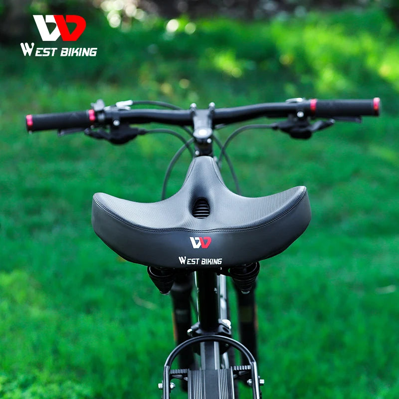 Ergonomic Bike Seat with Thick Cushion Pad – Most Comfortable Bicycle Seat for MTB and Road Bikes, Breathable Design 1