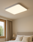 Essentia | Square White Ceiling Lamp with Sleek Lines 0