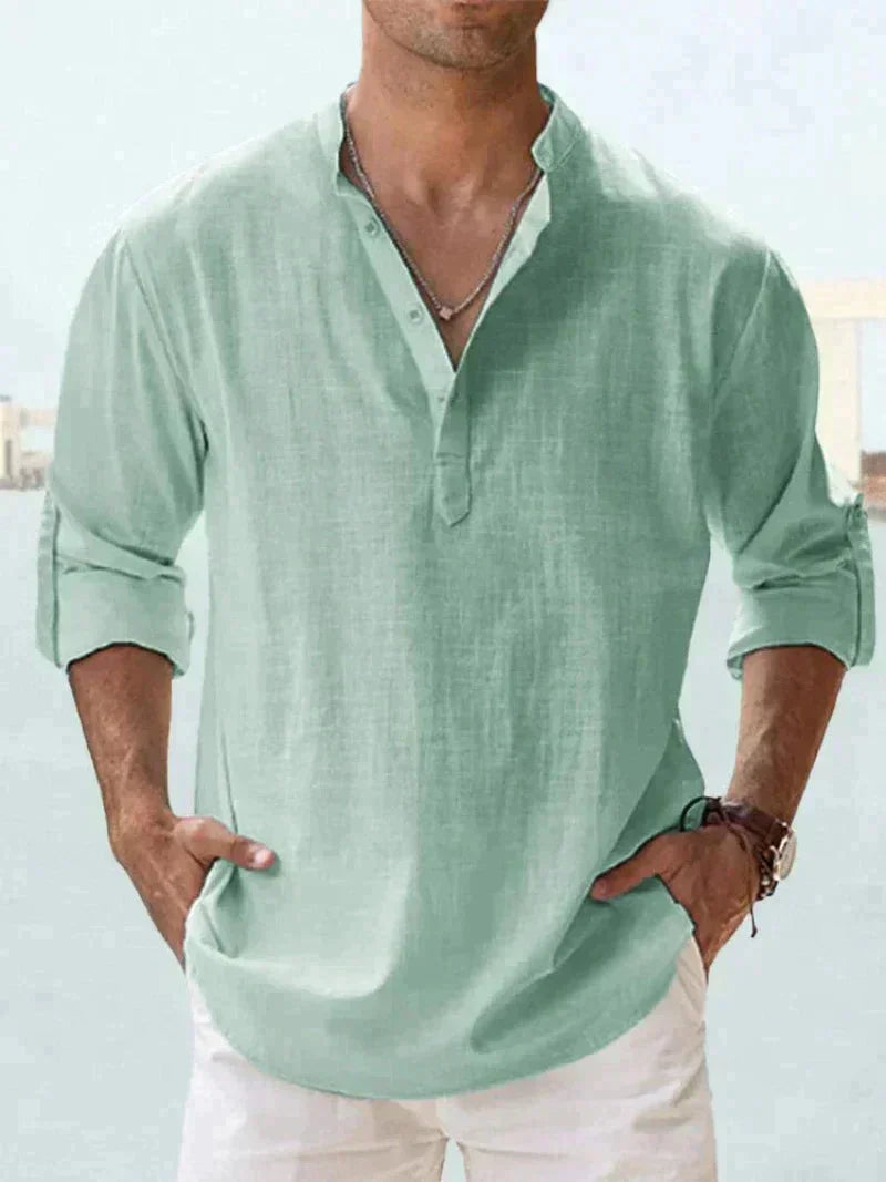 Ethan | Casual Elegant Long Sleeve Men&#39;s Shirt 9