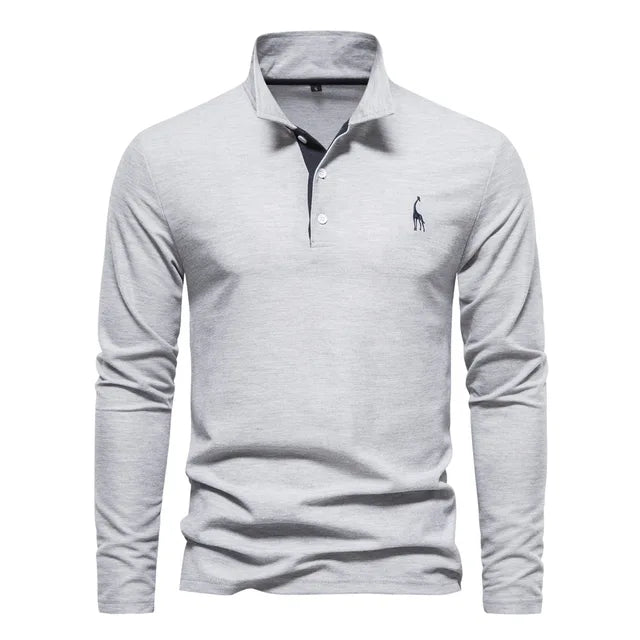Ethan | Classic Long Sleeve Polo Shirt 11