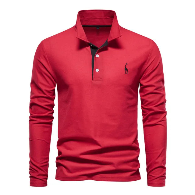 Ethan | Classic Long Sleeve Polo Shirt 12