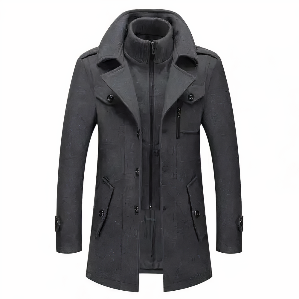 Ethan | Elegant Modern Double Collar Men's Jacket 2