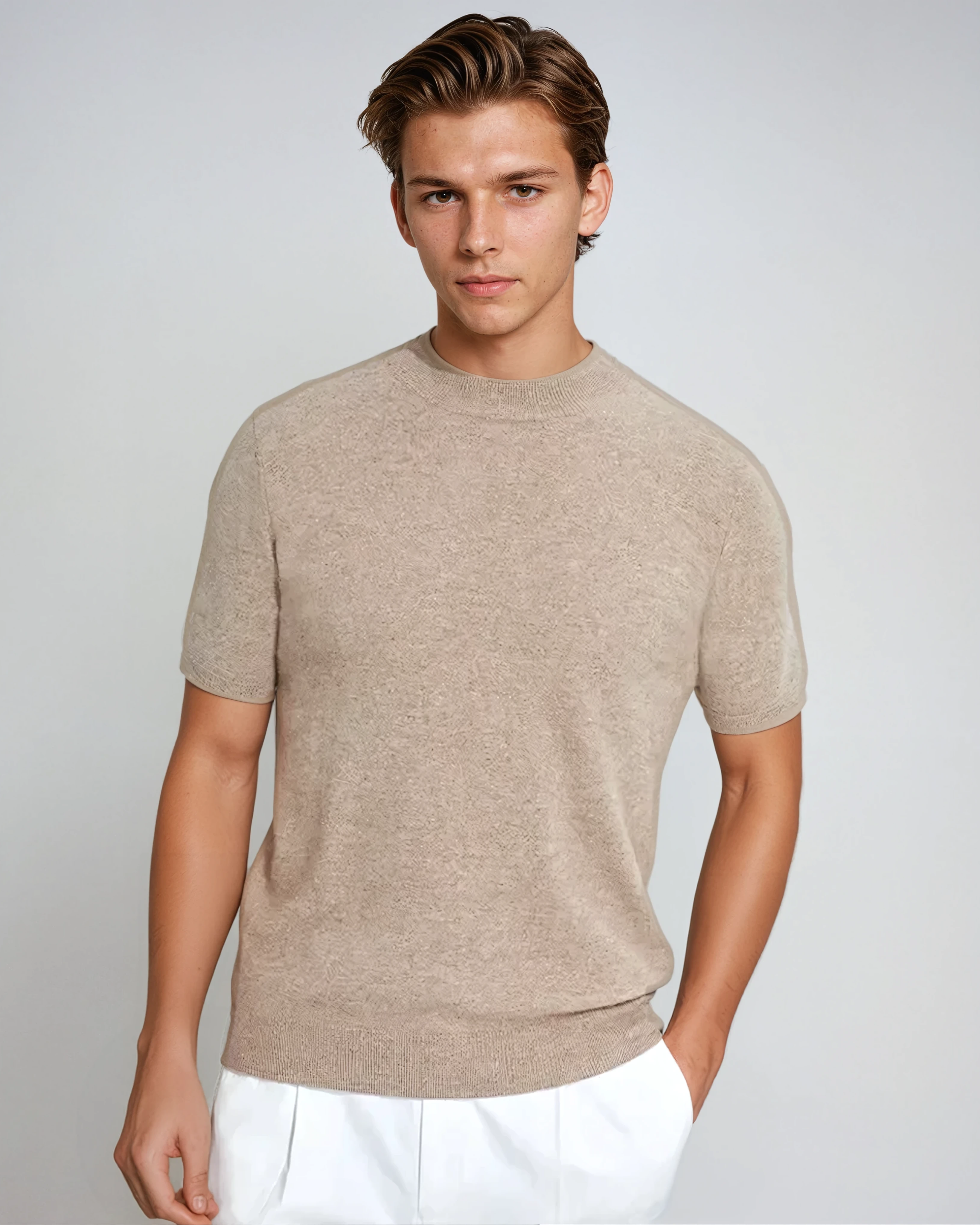 Ethan | Elegant Soft Cashwool Men's T Shirt, Luxurious Comfort, Timeless Design 0
