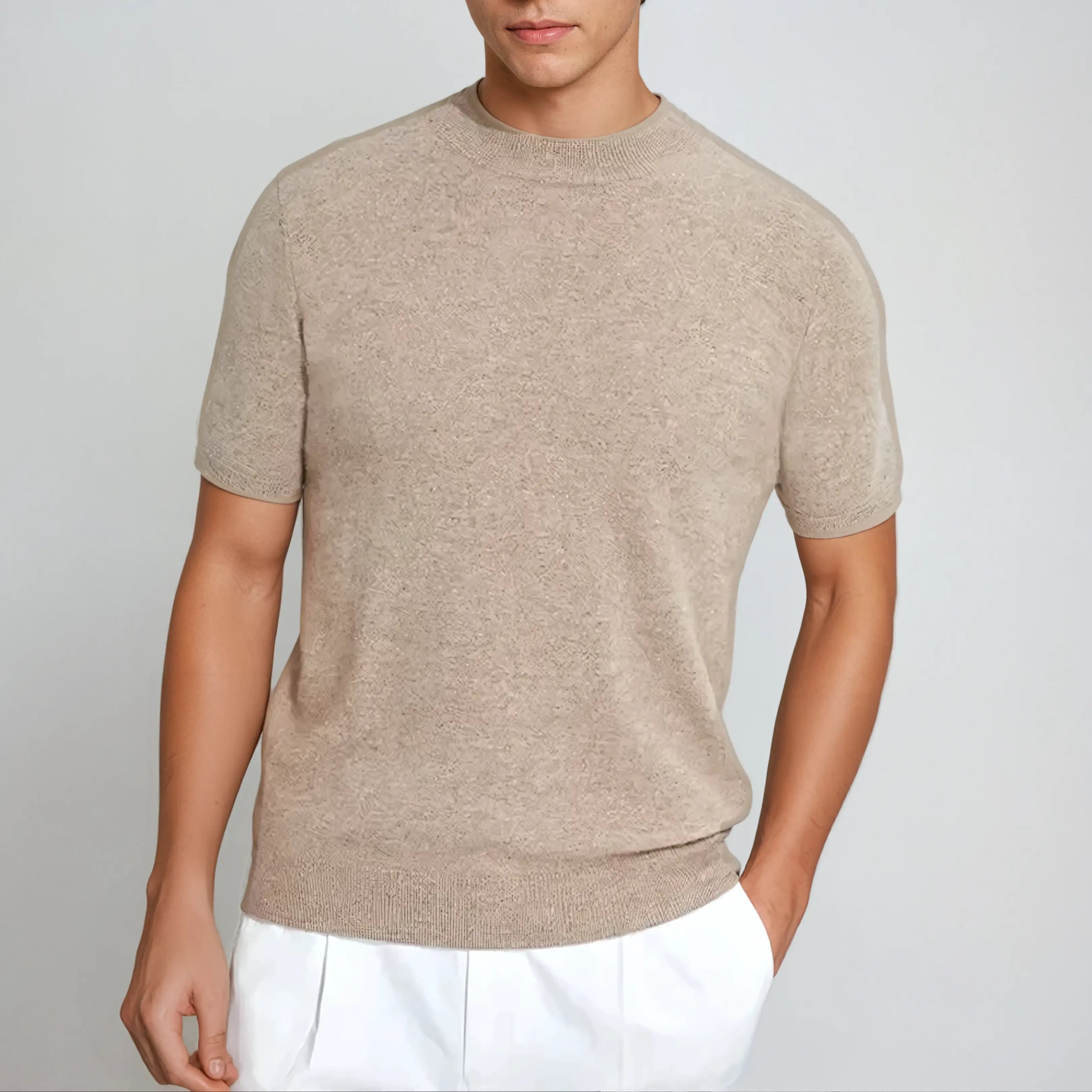 Ethan | Elegant Soft Cashwool Men's T Shirt, Luxurious Comfort, Timeless Design 1