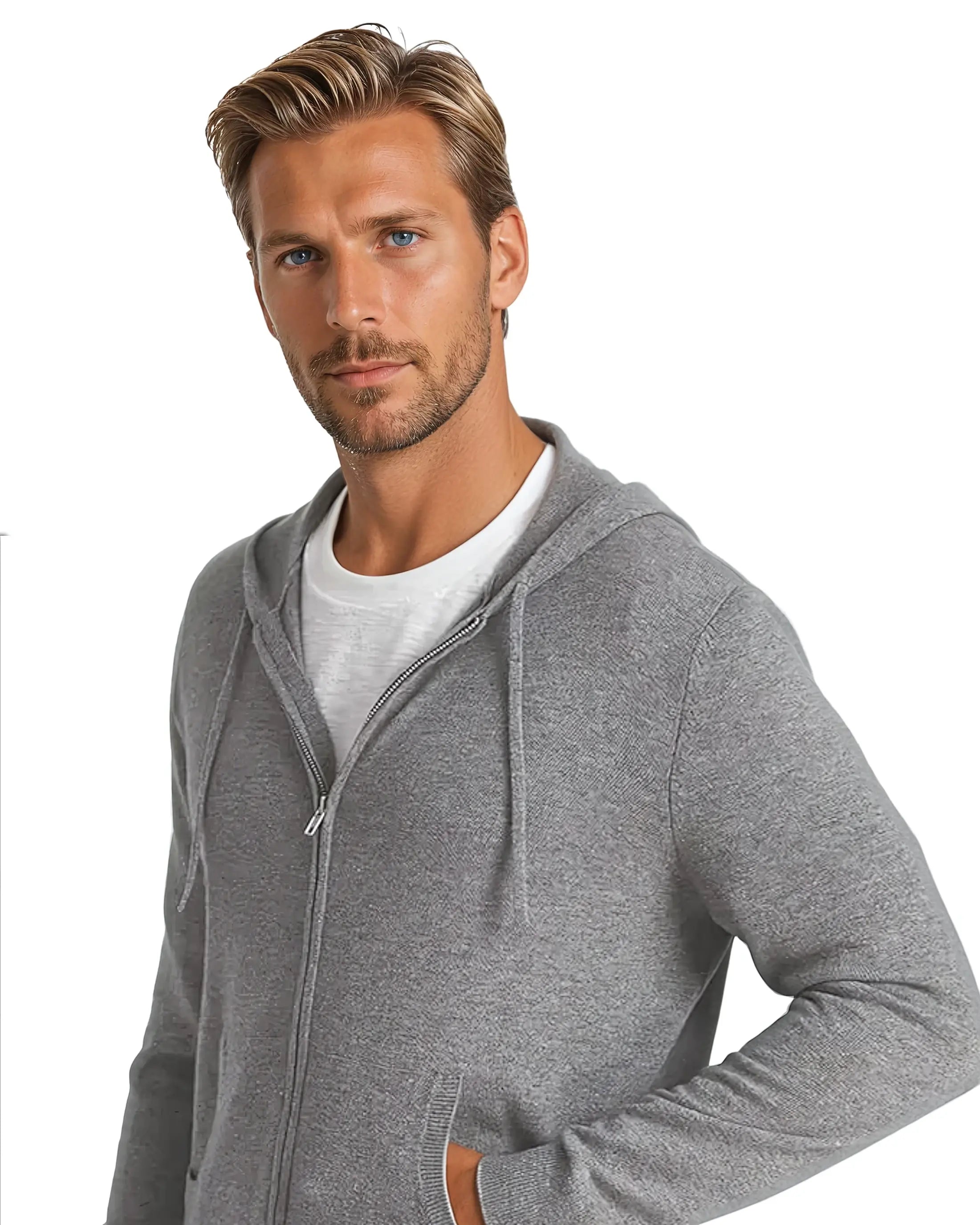 Ethan | Luxurious Cashmere Knit Zip Vest 3