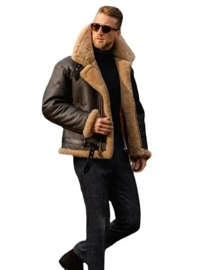 Ethan | Luxurious Soft Sheepskin Pilot Jacket 6