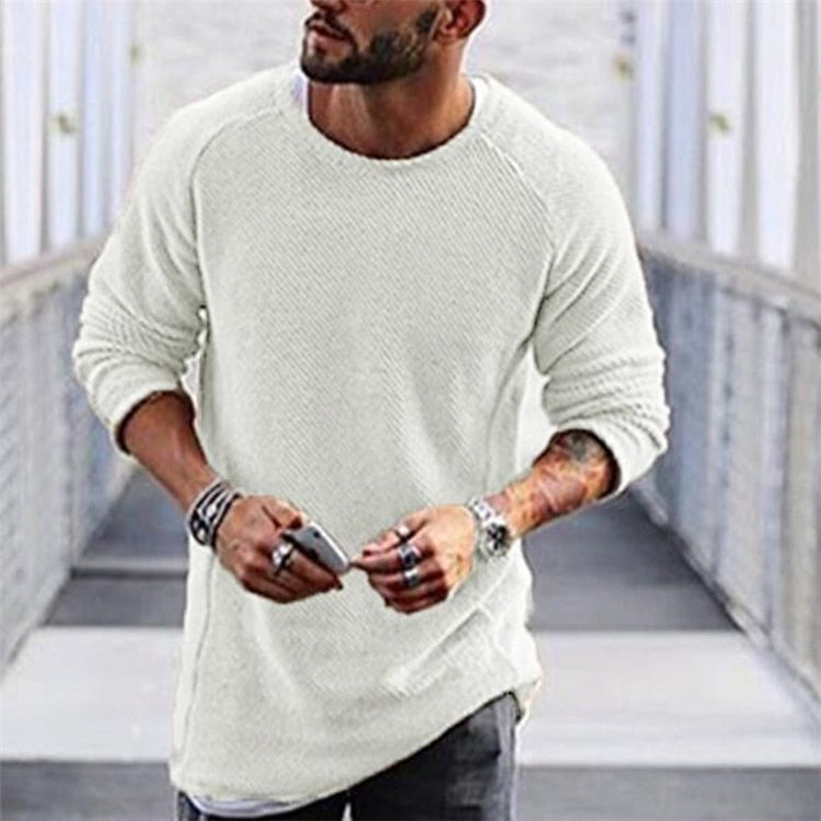 Ethan | Stylish Long Knit Sweater for Men 1