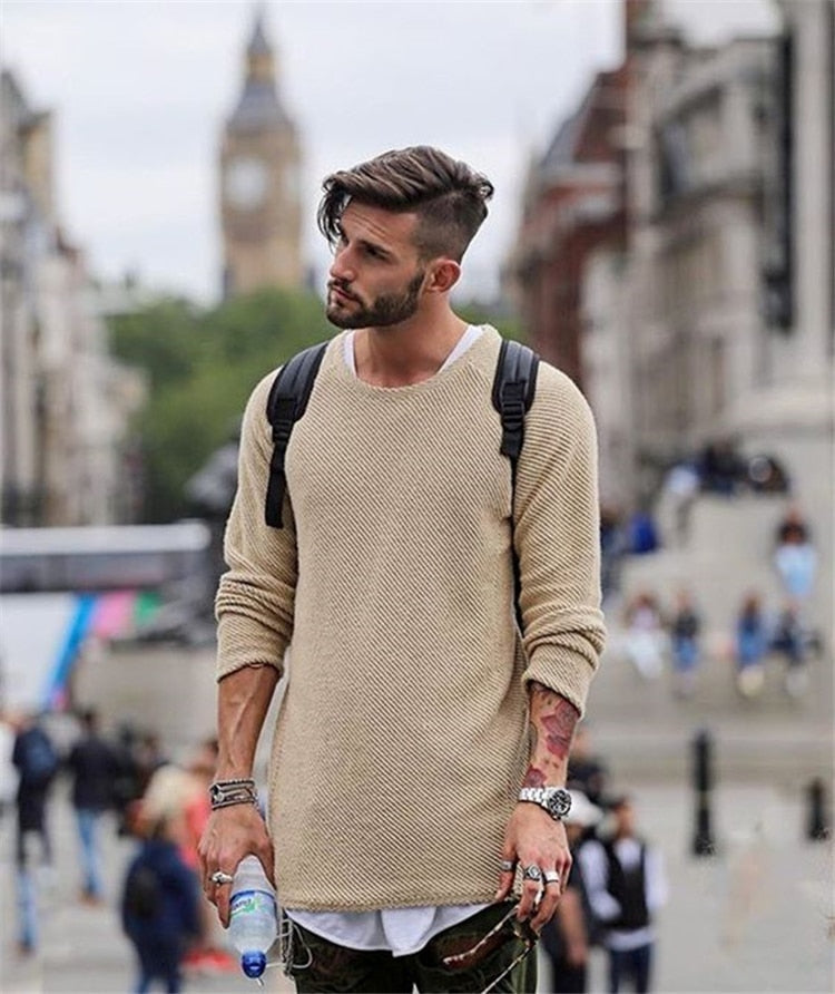 Ethan | Stylish Long Knit Sweater for Men 3