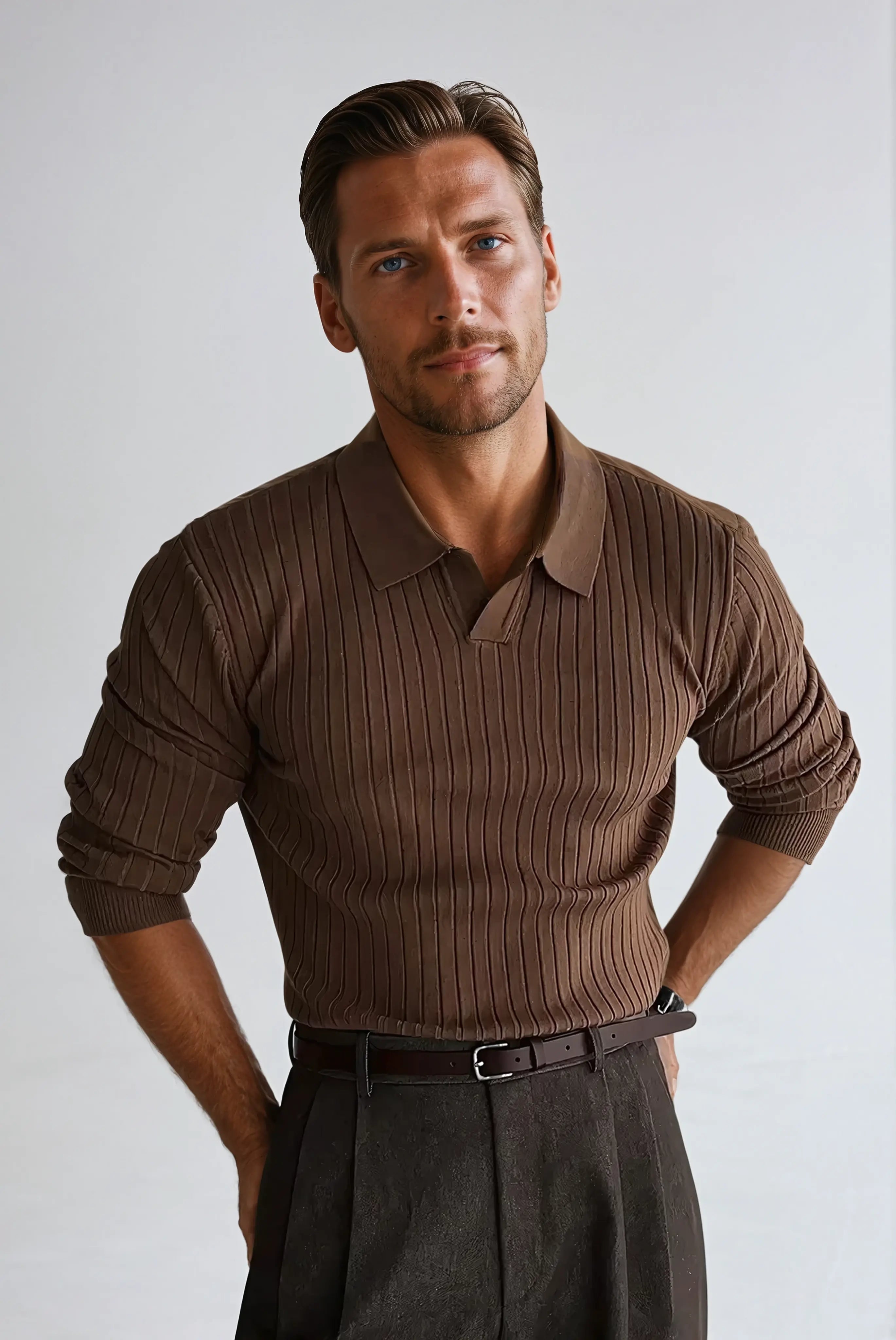 Ethan | Stylish Long Sleeve Polo Shirts for Men 0