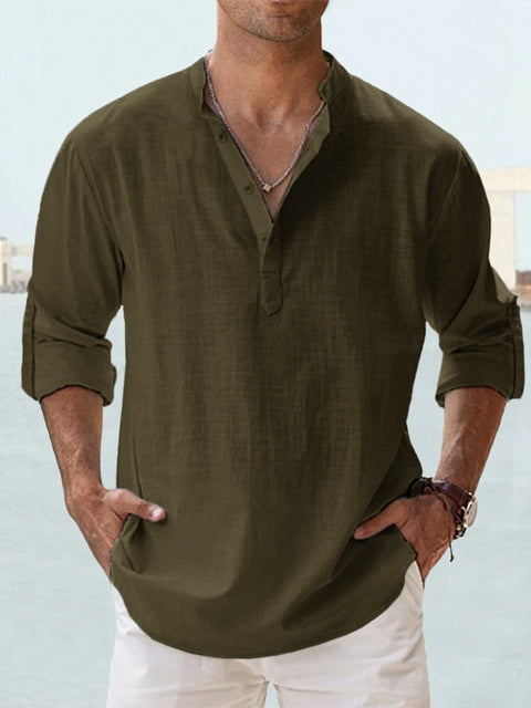 Ethan | Stylish Relaxed Linen Men&#39;s Shirt 10