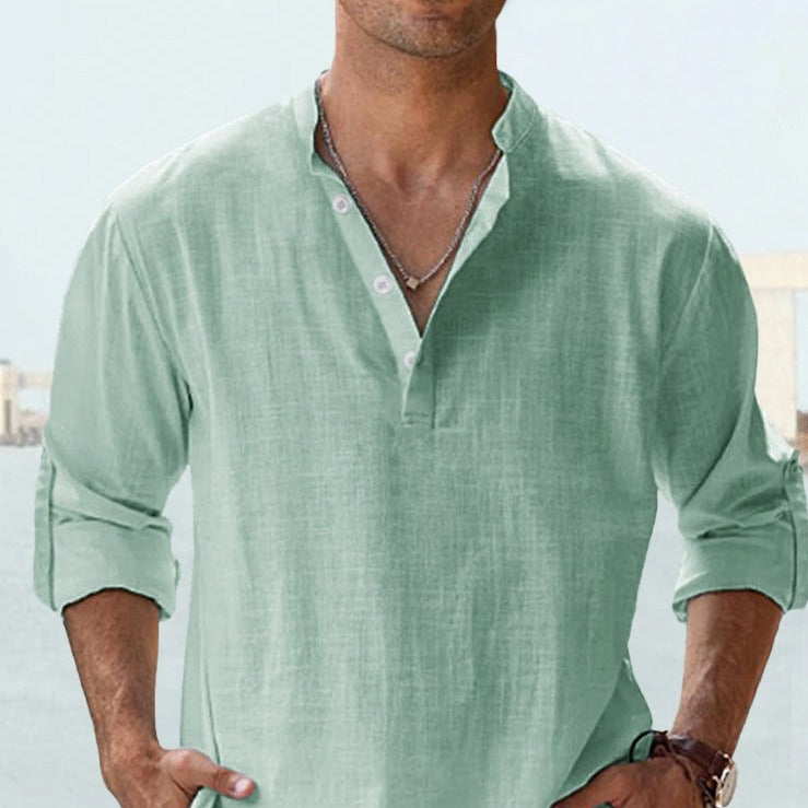 Ethan | Stylish Relaxed Linen Men&#39;s Shirt 11