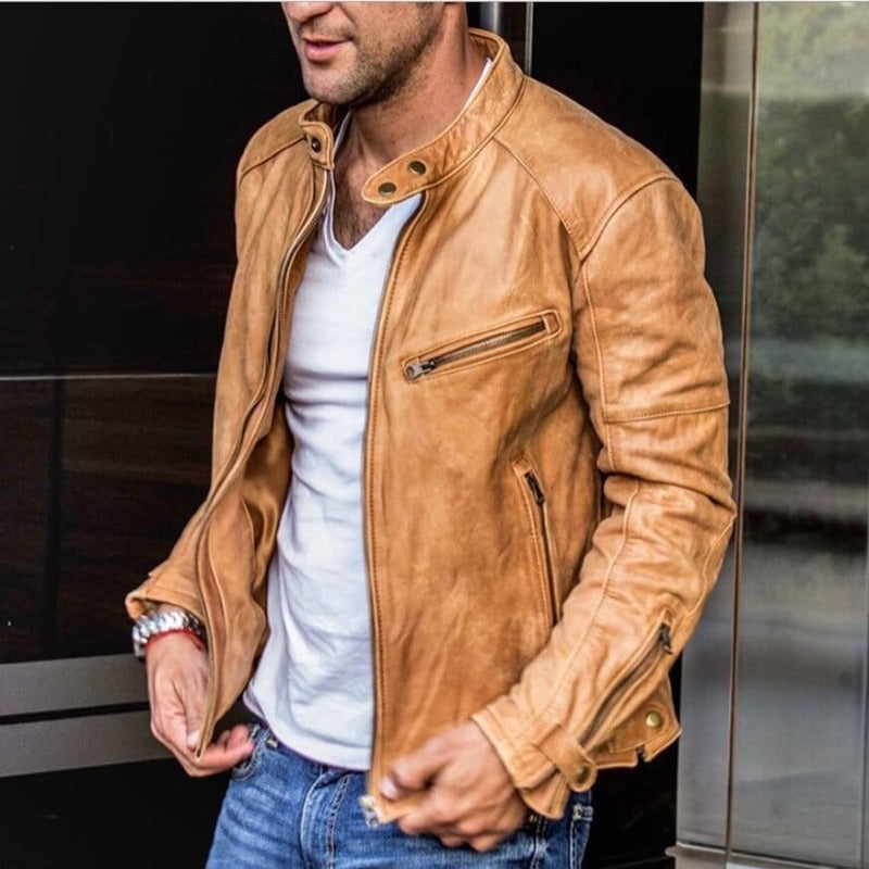 Ethan | Stylish Weatherproof Mens Leather Jacket 0