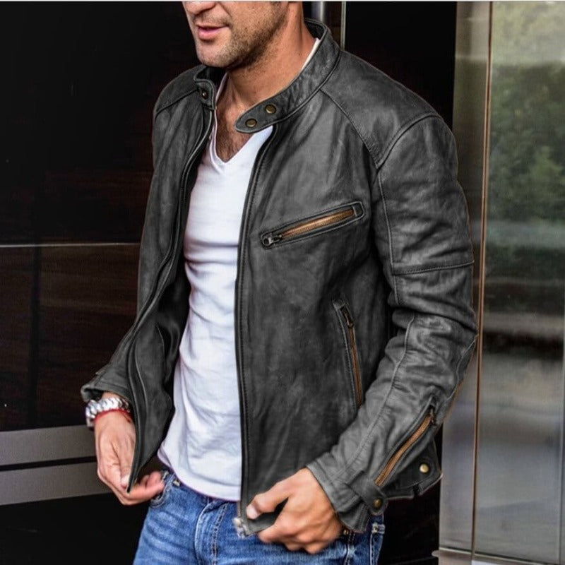 Ethan | Stylish Weatherproof Mens Leather Jacket 1