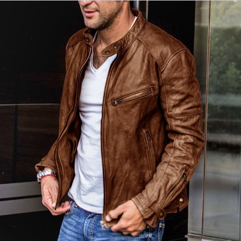 Ethan | Stylish Weatherproof Mens Leather Jacket 2