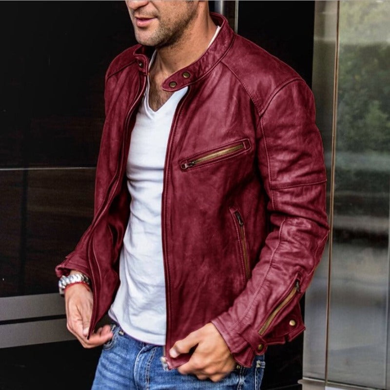 Ethan | Stylish Weatherproof Mens Leather Jacket 3