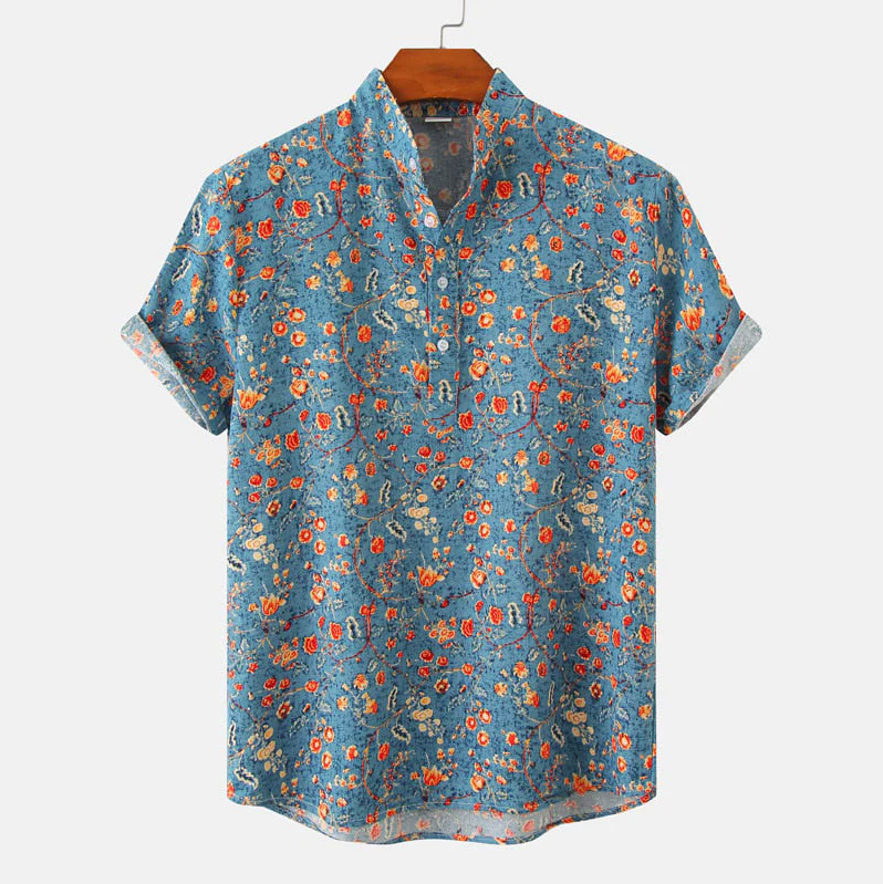 Ethan | Vibrant Floral Hawaiian Shirt for Men 0