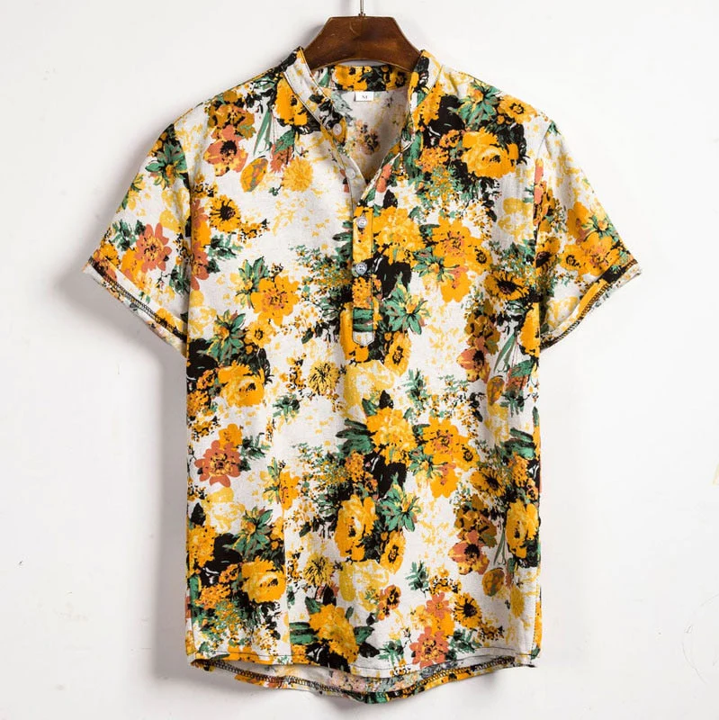 Ethan | Vibrant Floral Hawaiian Shirt for Men 1