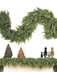 EvergreenCharm – Atmospheric Christmas Garland of Cypress Leaves 0