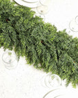 EvergreenCharm – Atmospheric Christmas Garland of Cypress Leaves 1