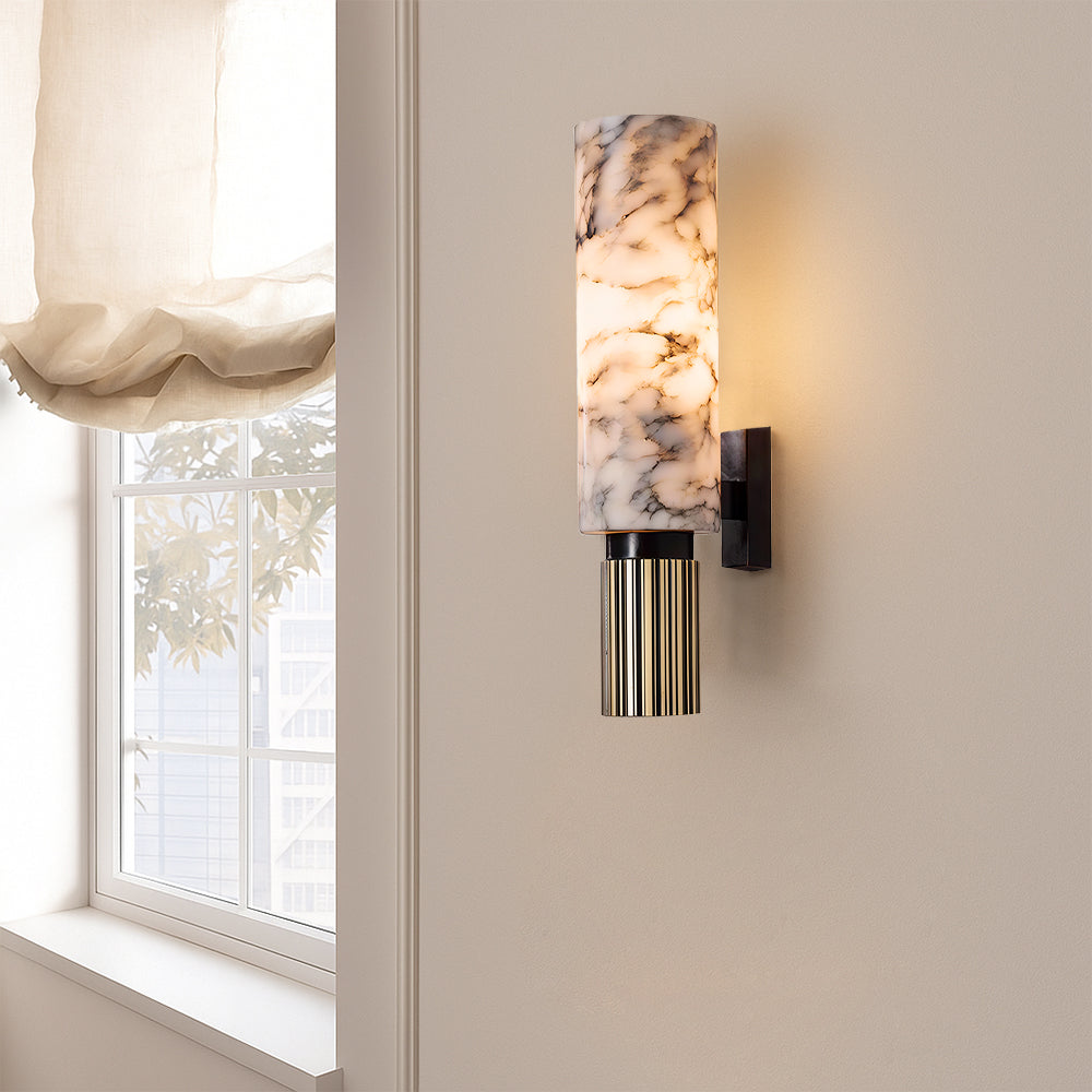 Eviora | Minimalist Copper Stone Wall Lamp with a Modern Elegance 2