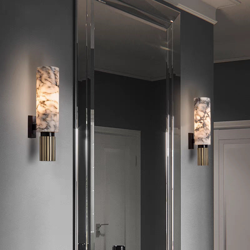 Eviora | Minimalist Copper Stone Wall Lamp with a Modern Elegance 5