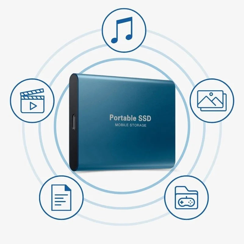 External SSD Drive Aluminum Portable Storage 7