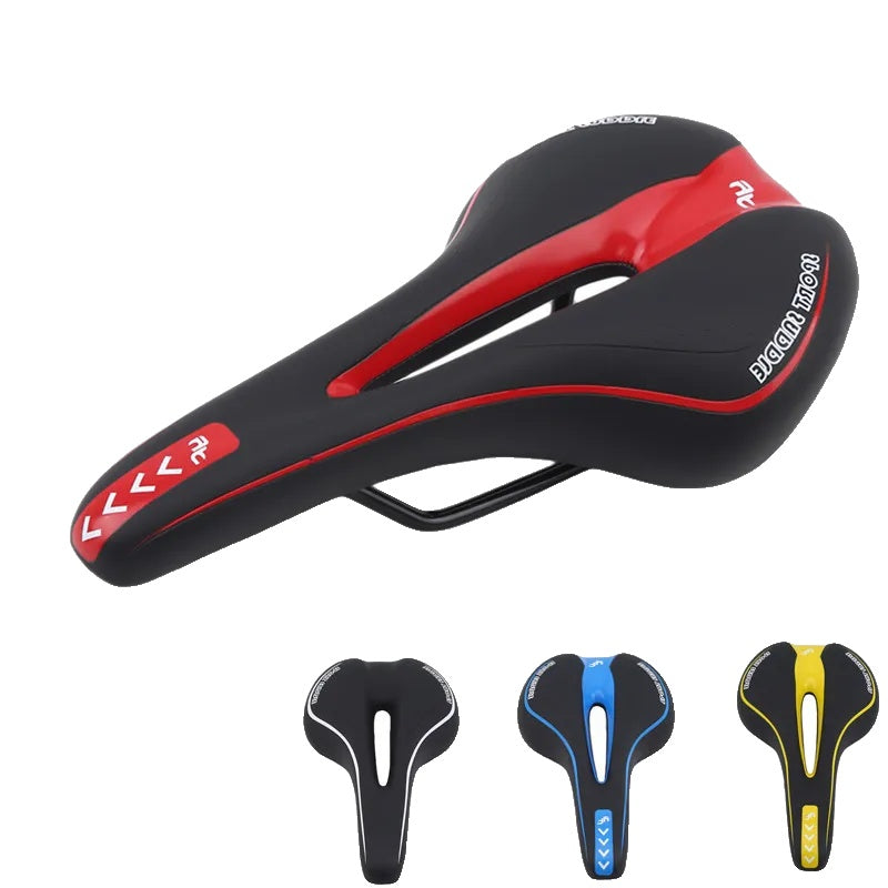 Extra Soft Gel Bicycle Saddle – Comfortable Bike Seat with Hollow Design for MTB and Road Biking, Non-Slip Surface, and Enhanced Airflow 1