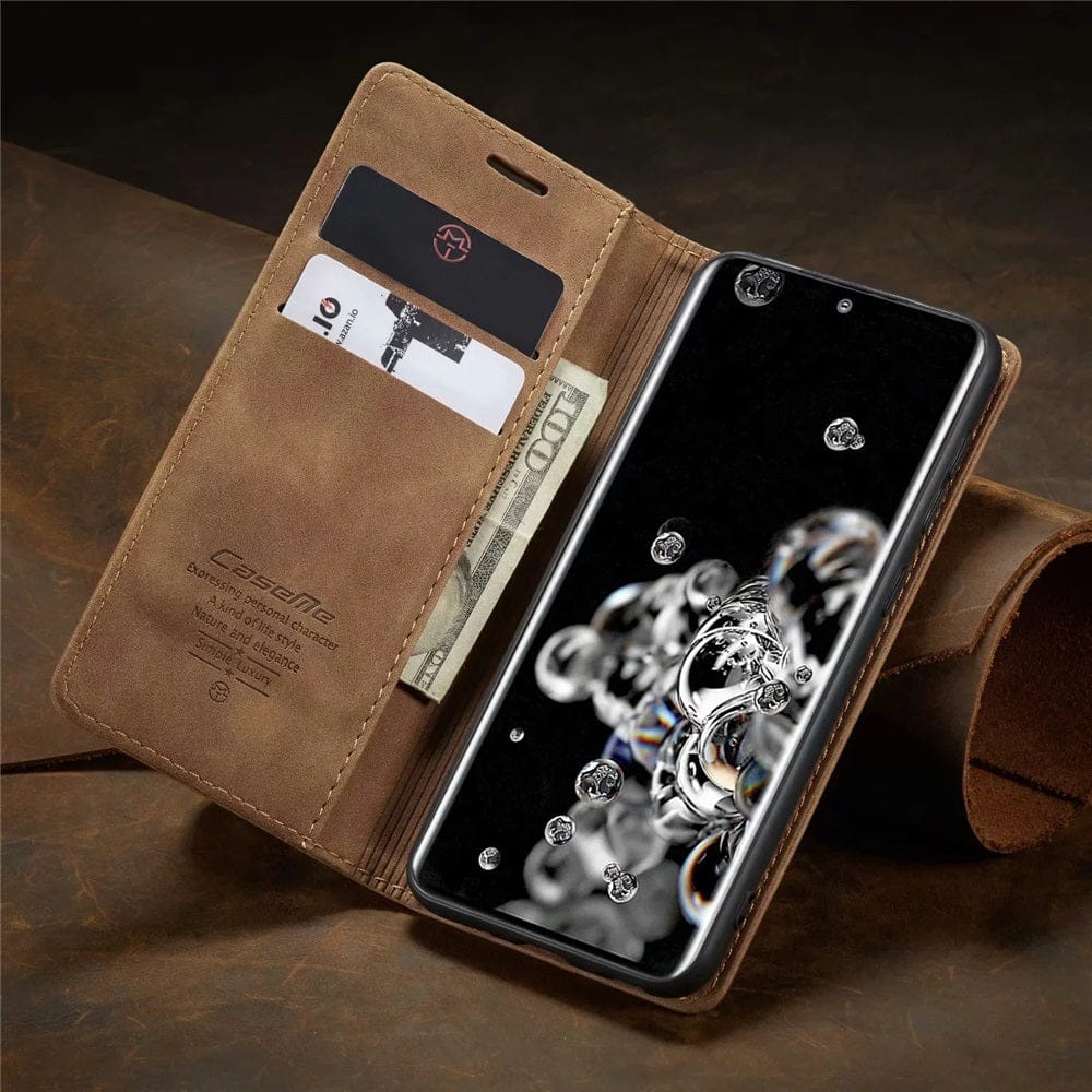 FauxLeather | Elegant Stylish Wallet Phone Case with Card Holder for Samsung 3