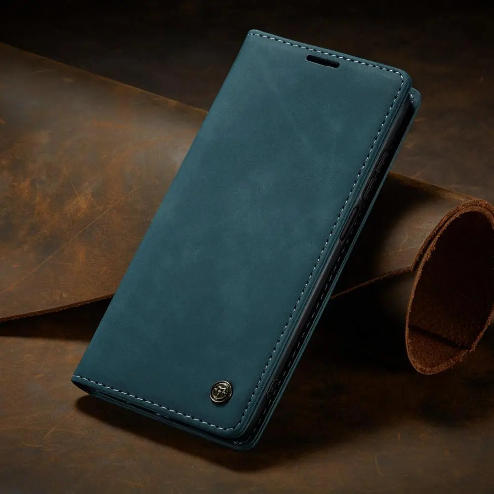 FauxLeather | Elegant Stylish Wallet Phone Case with Card Holder for Samsung 4