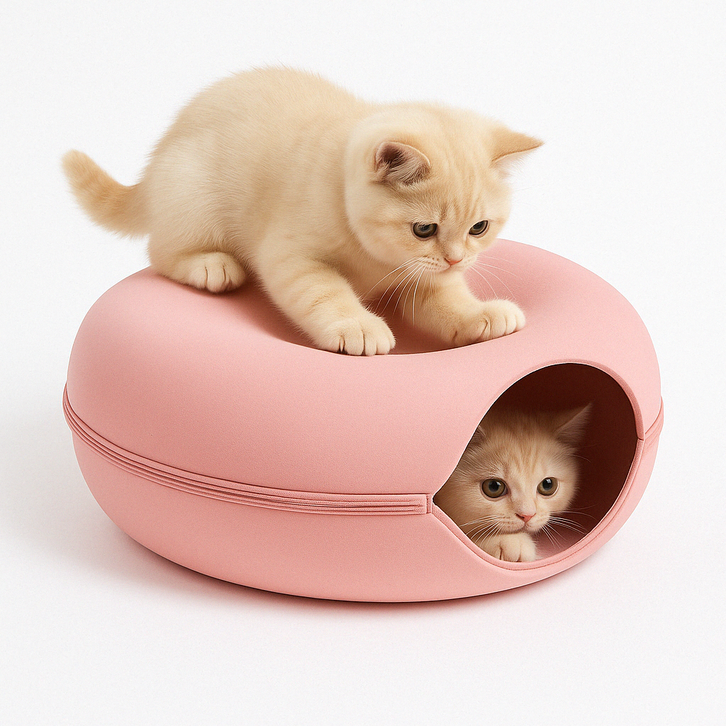FelisCave | Cozy Durable Felt Cat Tunnel Bed for Multiple Cats 11
