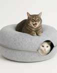 FelisCave | Cozy Durable Felt Cat Tunnel Bed for Multiple Cats 1