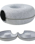 FelisCave | Cozy Durable Felt Cat Tunnel Bed for Multiple Cats 6
