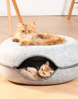 FelisCave | Cozy Durable Felt Cat Tunnel Bed for Multiple Cats 8