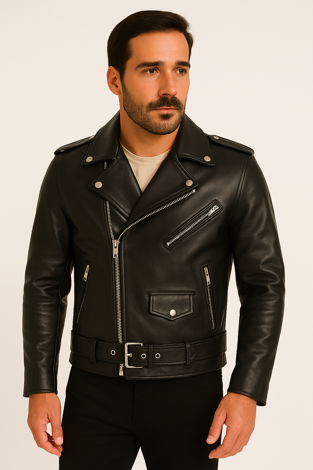 Felix | Biker Jacket for Men with Zipper Detailing and Casual Fit 1