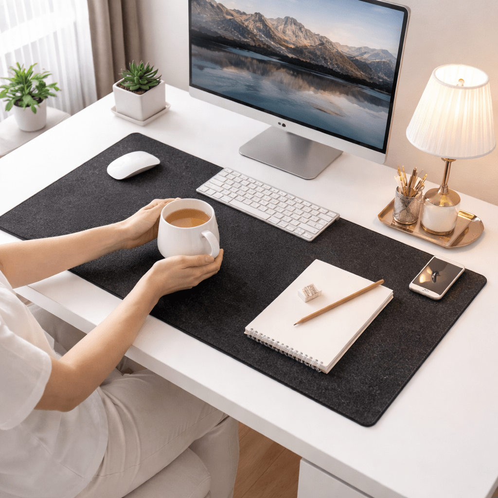 FeltEase | Soft Minimalist Non-Woven Desk Mat for Comfortable Workspaces 0