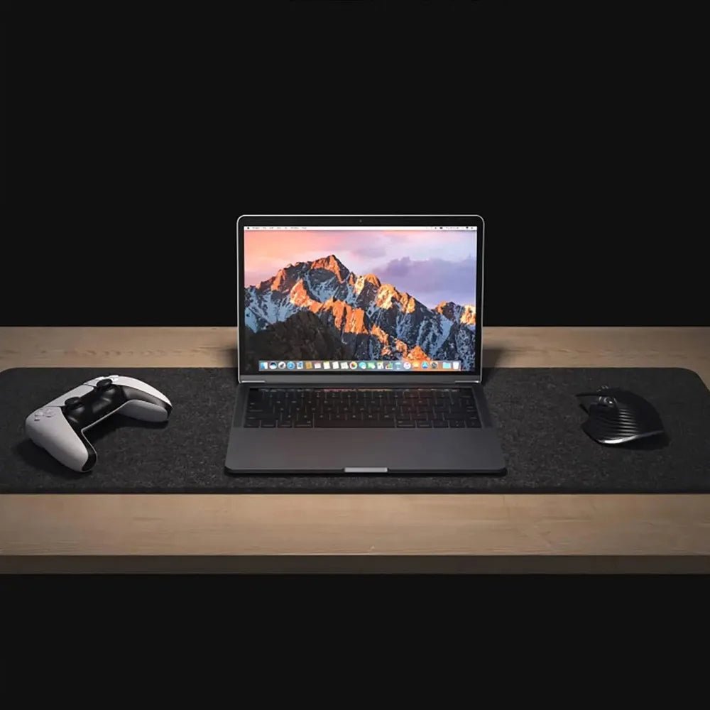 FeltGuard | Elegant Non-Slip Wool Desk Pad and Keyboard Mat Protector 5