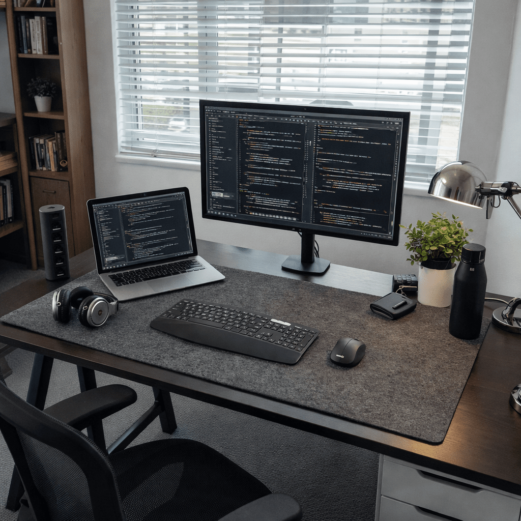 FeltGuard | Elegant Soft Non-Slip Wool Desk Mat for Comfort and Protection 0